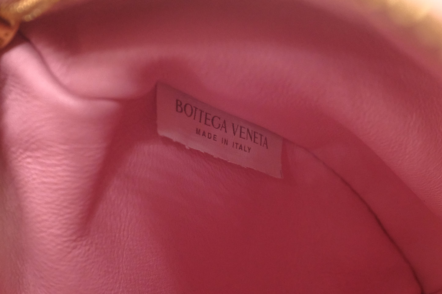 Bottega Veneta Mini Jodie in Pink Shearling