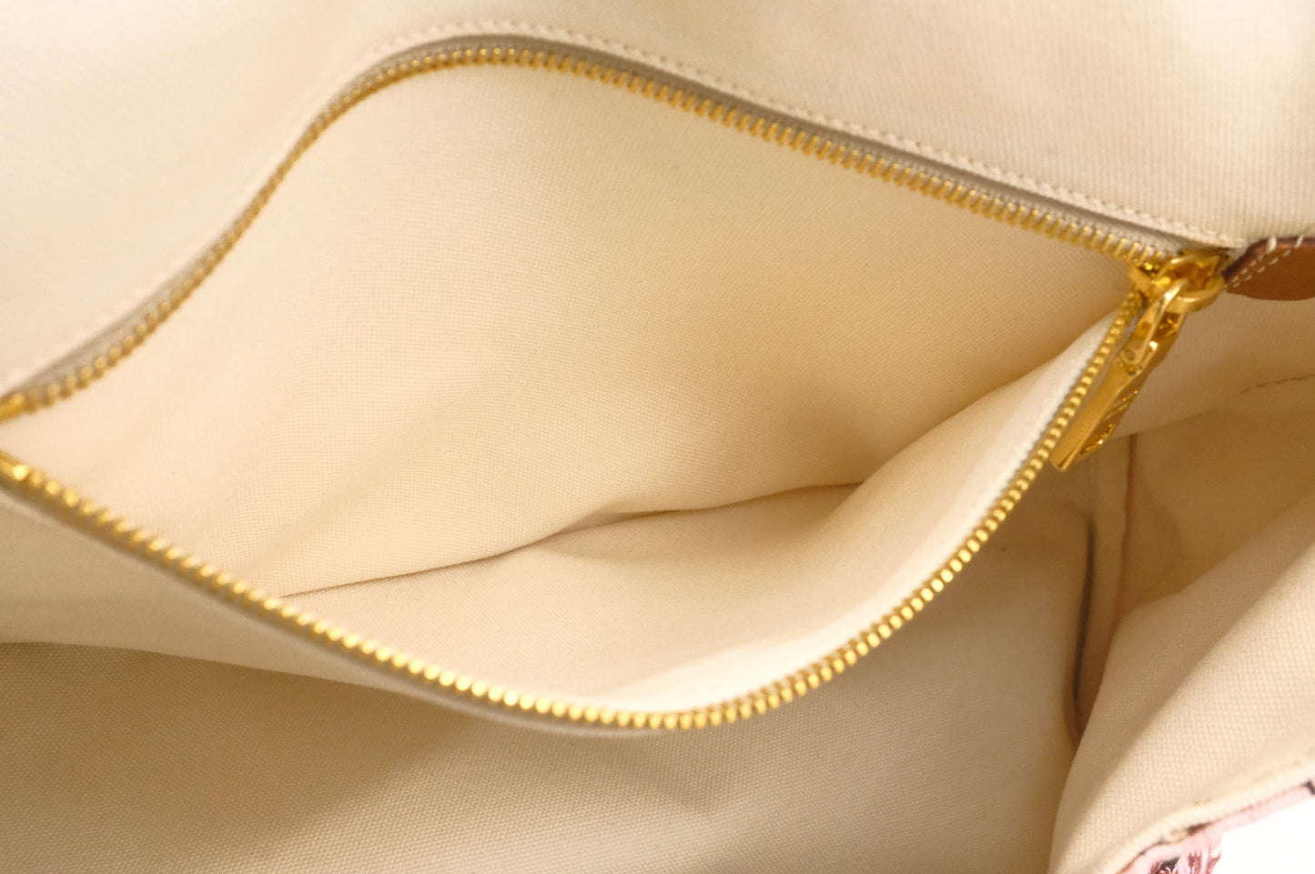 Prada Canapa GM Stampata in White and Burgundy Canvas