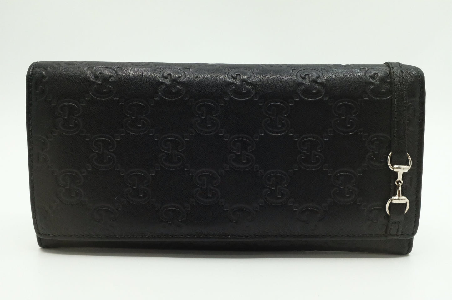 Gucci Long Wallet in Black Guccissima Leather