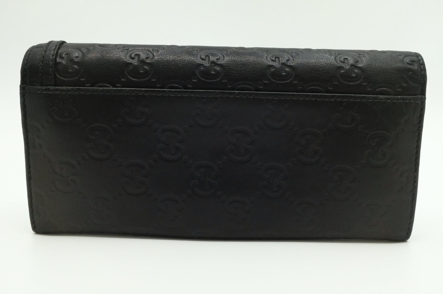 Gucci Long Wallet in Black Guccissima Leather