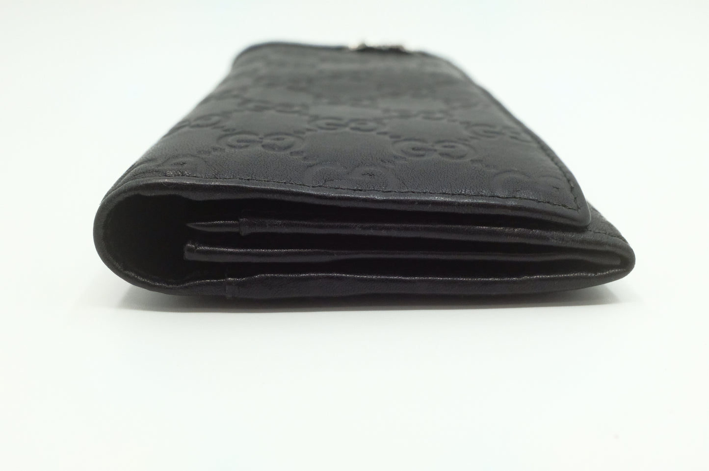 Gucci Long Wallet in Black Guccissima Leather