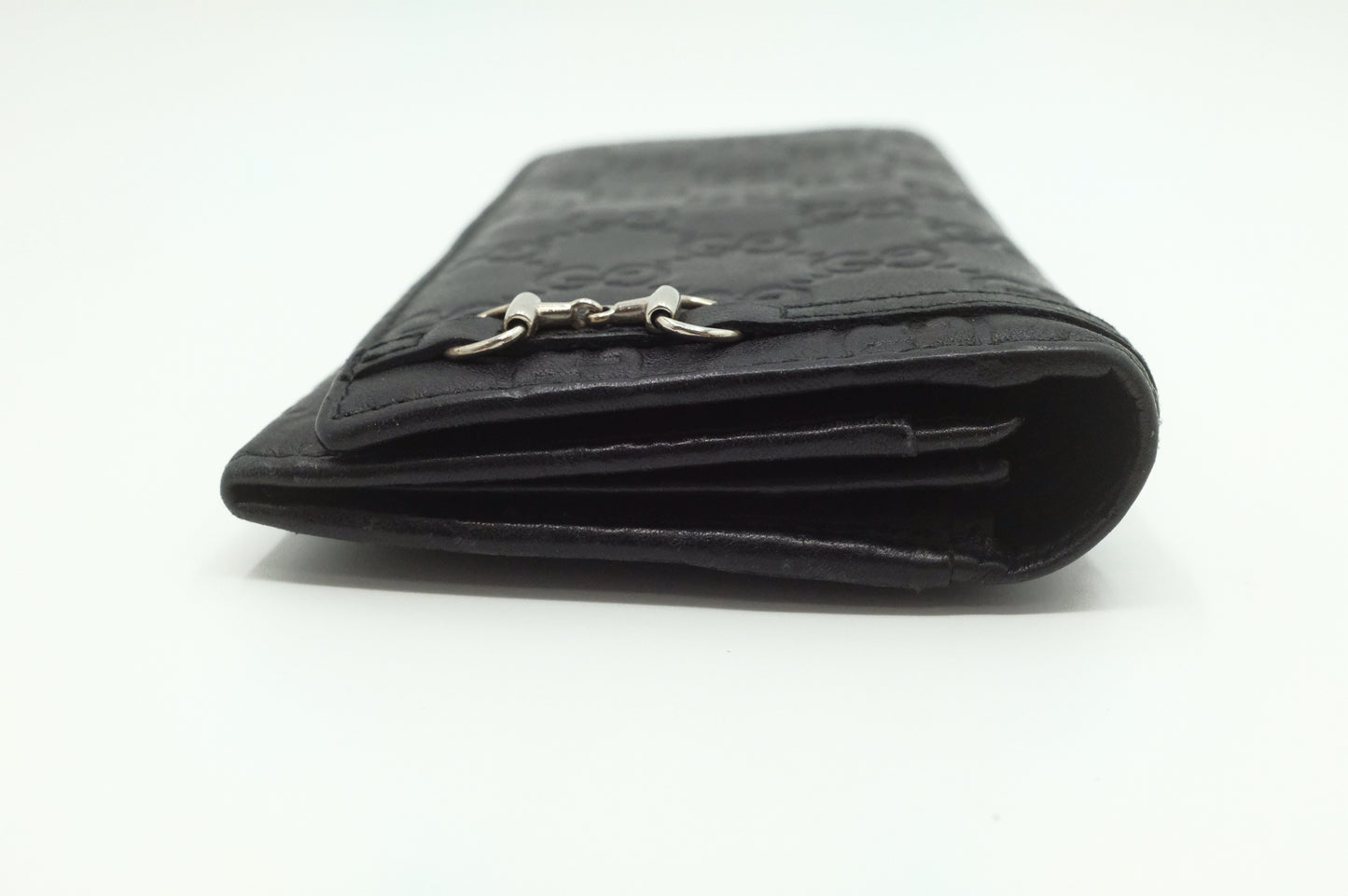 Gucci Long Wallet in Black Guccissima Leather