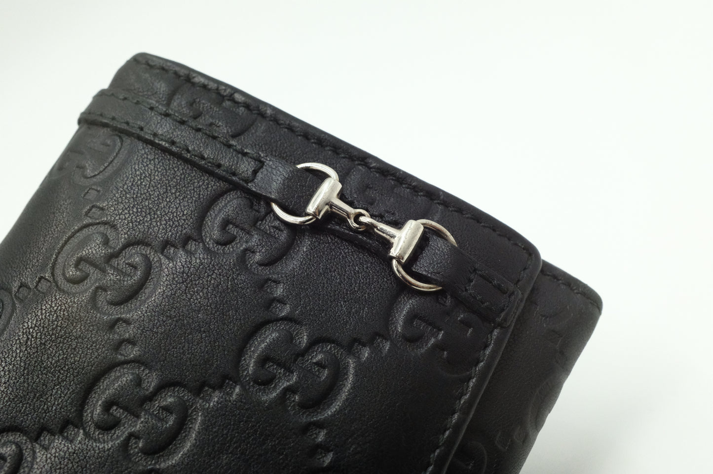 Gucci Long Wallet in Black Guccissima Leather