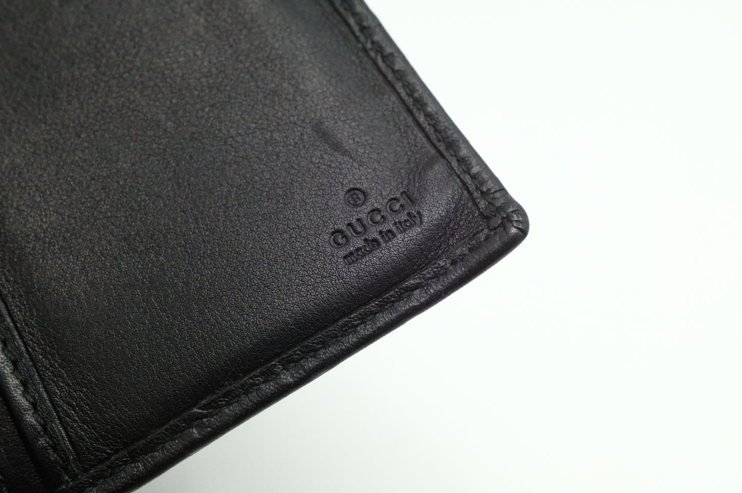 Gucci Long Wallet in Black Guccissima Leather