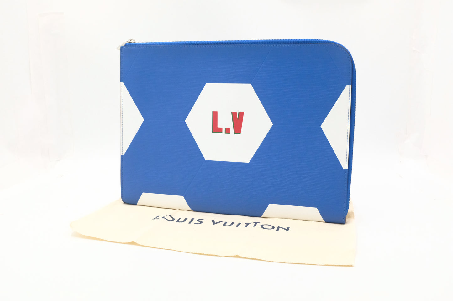 Louis Vuitton Fifa World Cup 2018 Clutch in Epi Blue Leather