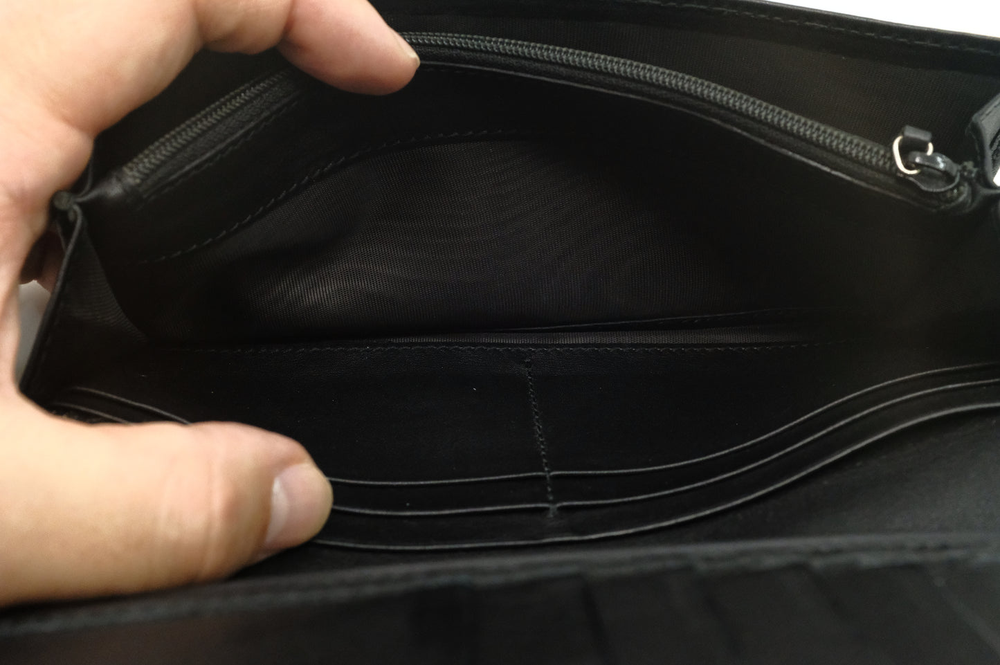 Gucci Long Wallet in Black Guccissima Leather
