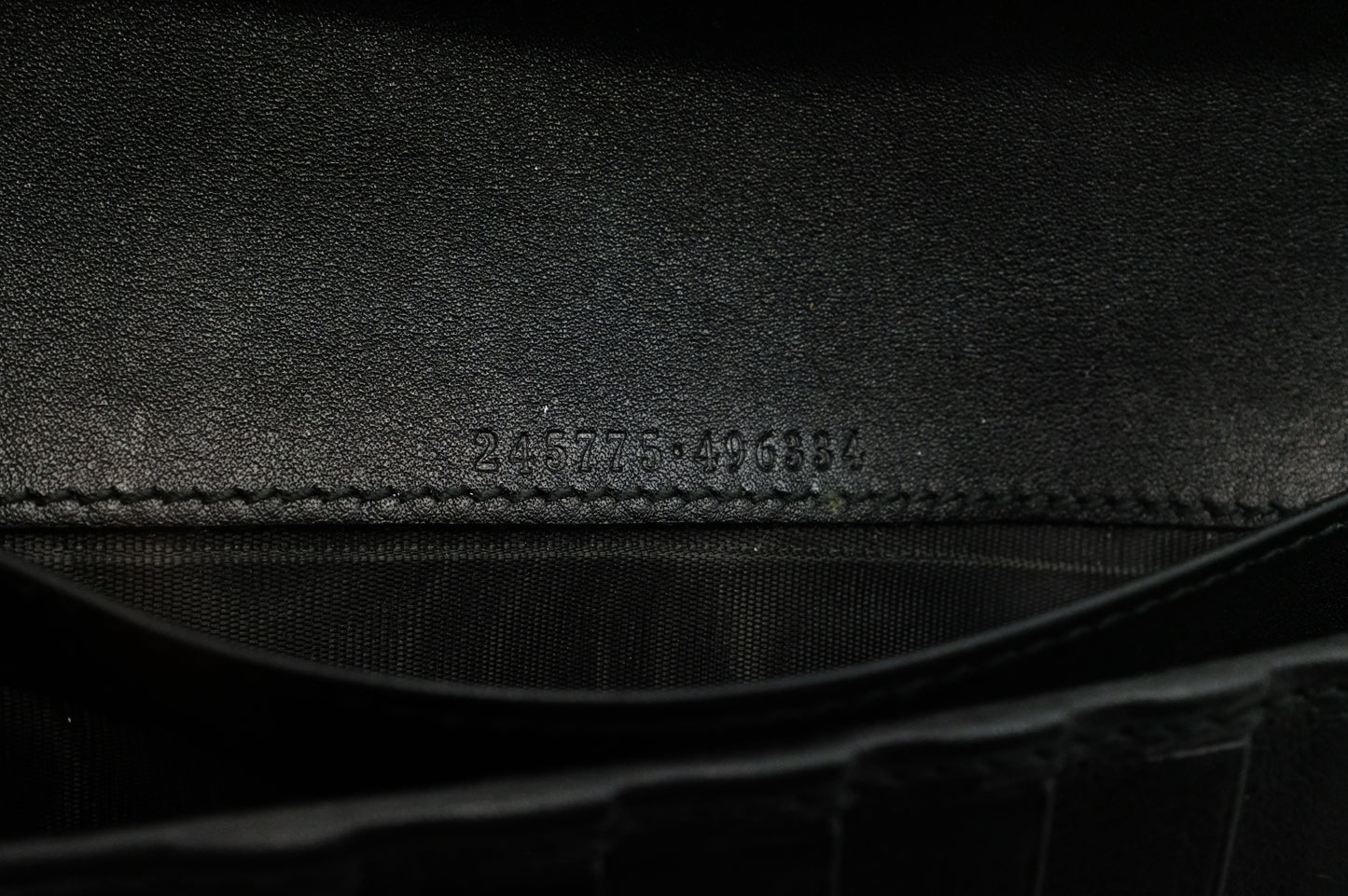 Gucci Long Wallet in Black Guccissima Leather
