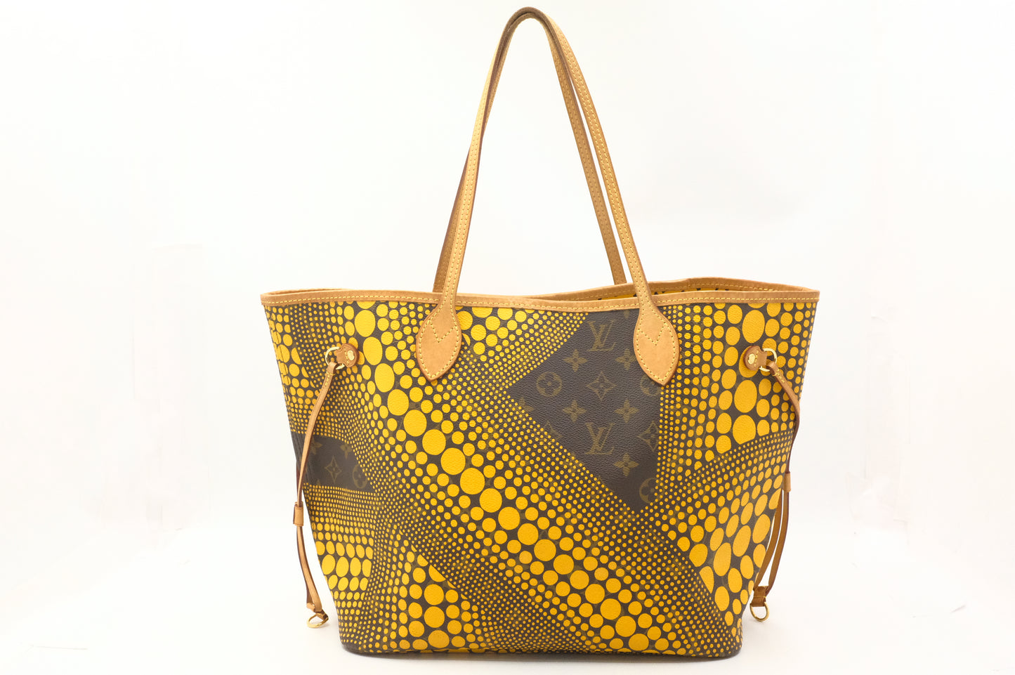 Louis Vuitton Yayoi Kusama Neverfull MM in Yellow Wave Monogram Canvas