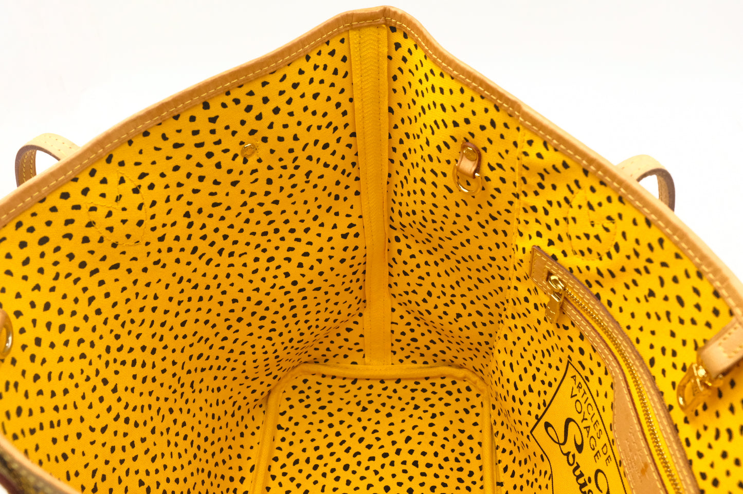 Louis Vuitton Yayoi Kusama Neverfull MM in Yellow Wave Monogram Canvas