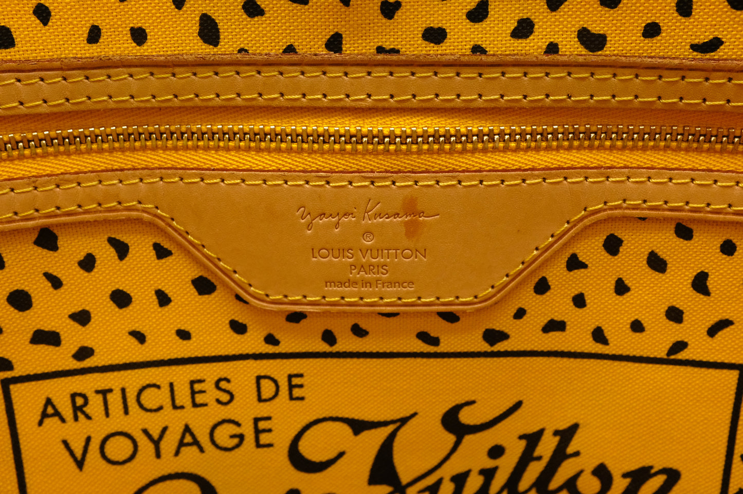 Louis Vuitton Yayoi Kusama Neverfull MM in Yellow Wave Monogram Canvas