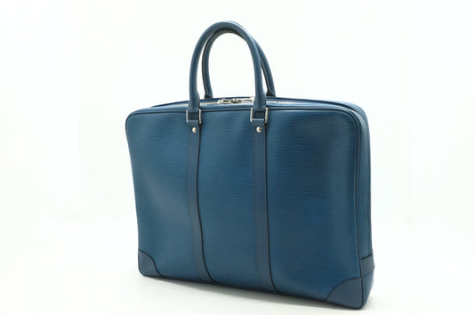 Louis Vuitton Poche Document in Blue Epi Leather