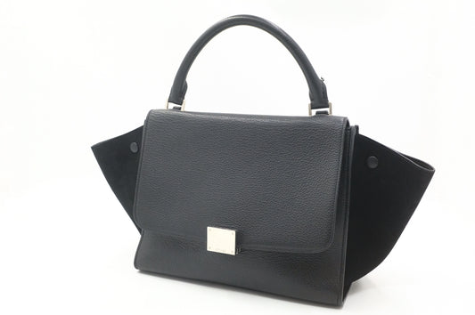 Celine Trapeze in Black Leather