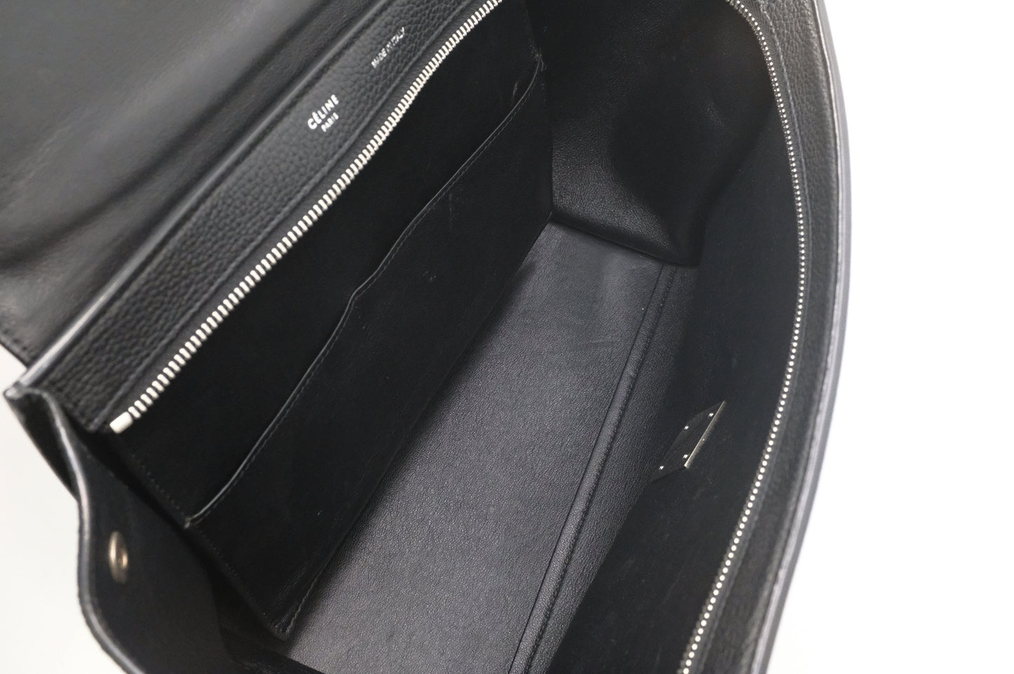 Celine Trapeze in Black Leather