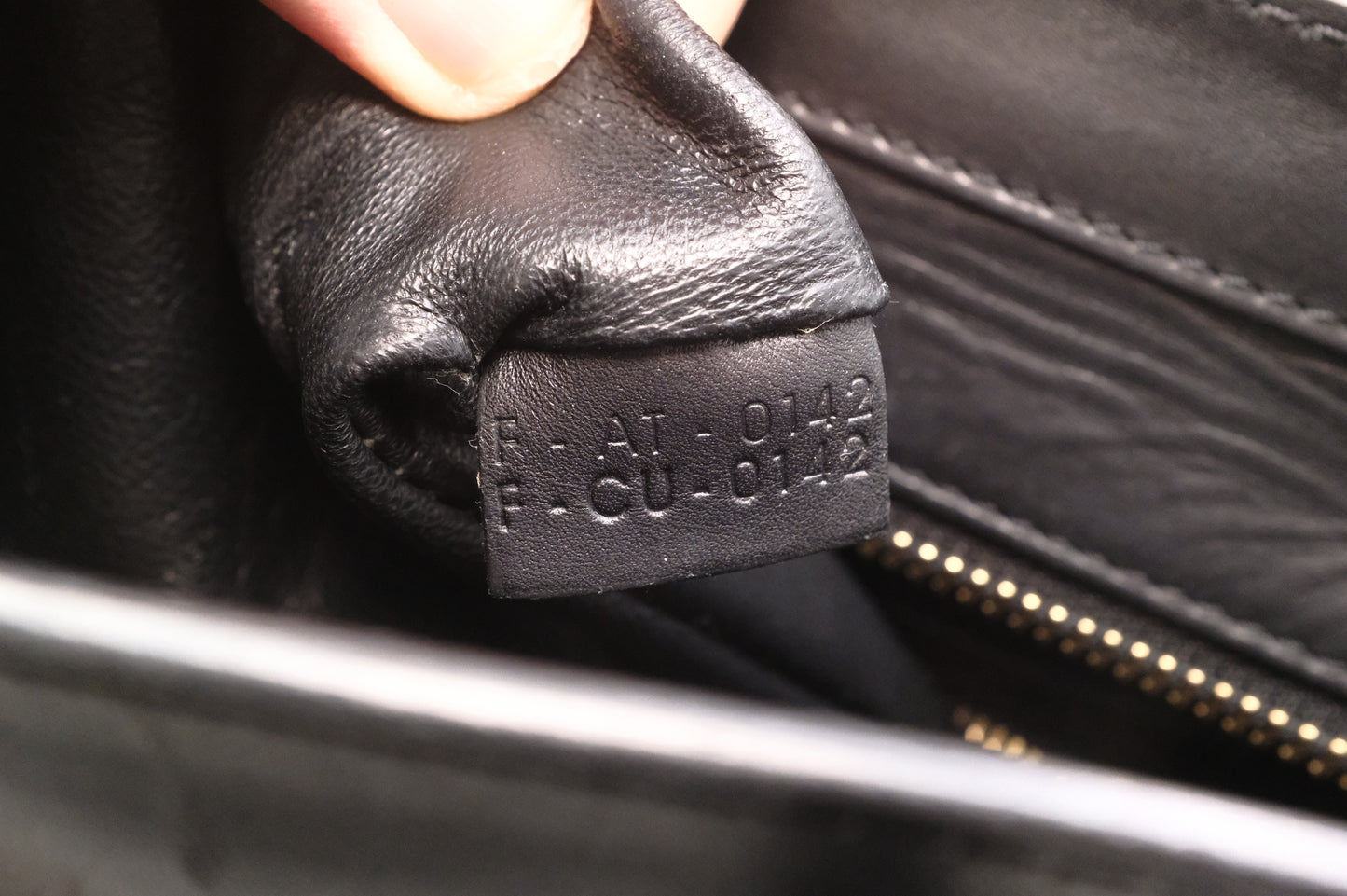 Celine Mini Luggage Tricolor in Beige, Black and Kaki Green Leather