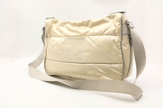 Chanel Sports Shoulder Bag in Beige Nylon Canvas