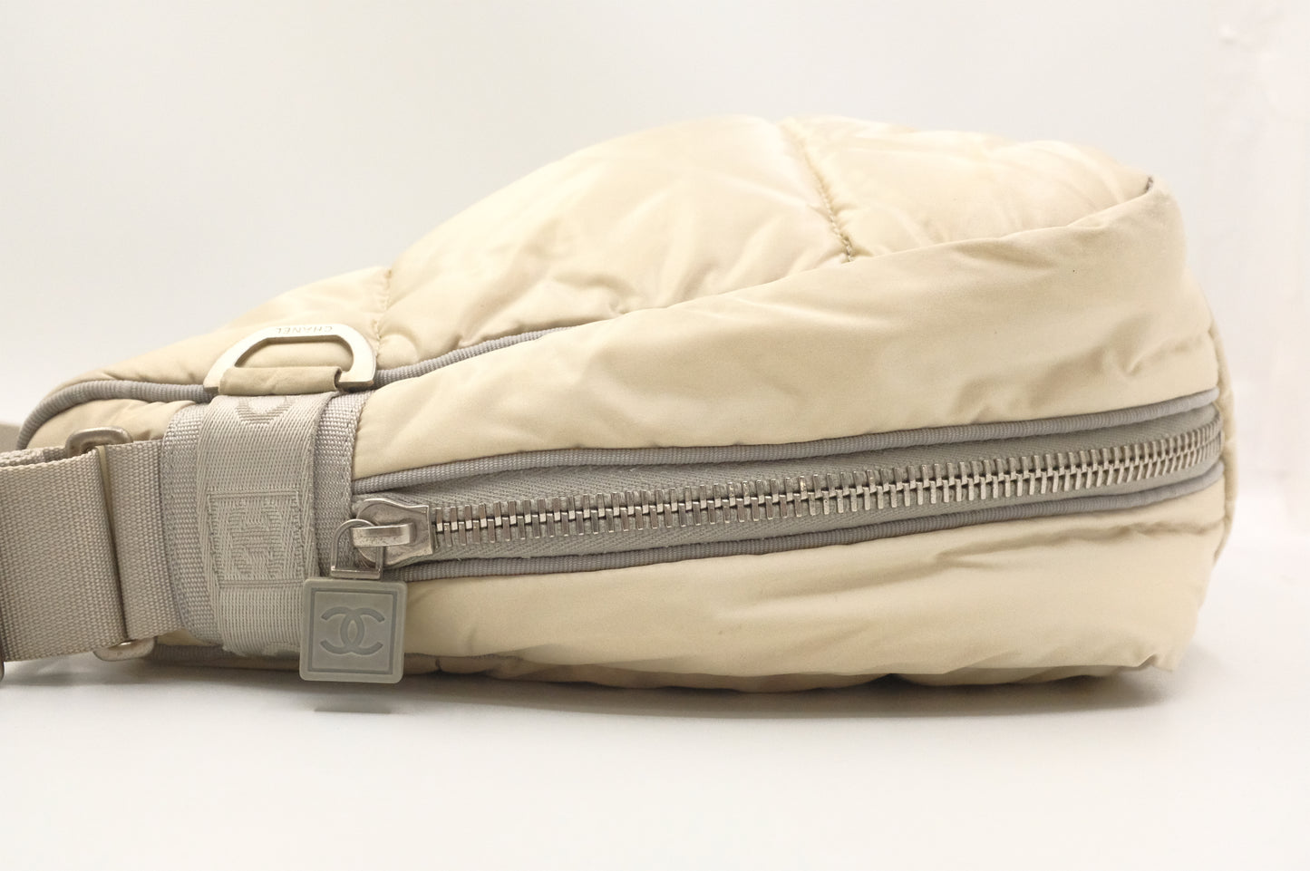 Chanel Sports Shoulder Bag in Beige Nylon Canvas