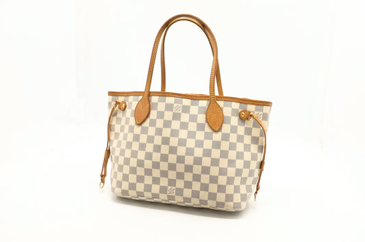 Louis Vuitton Neverfull PM in Damier Azur Canvas