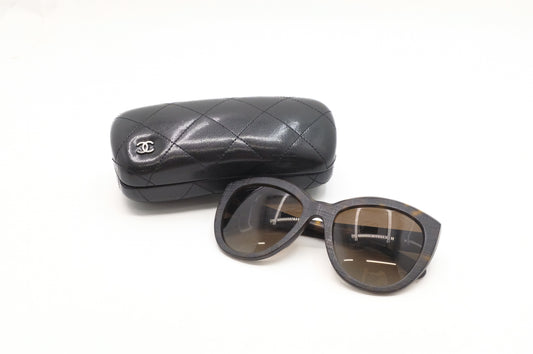 Chanel Sunglasses in Black Tortoise Shell PVC