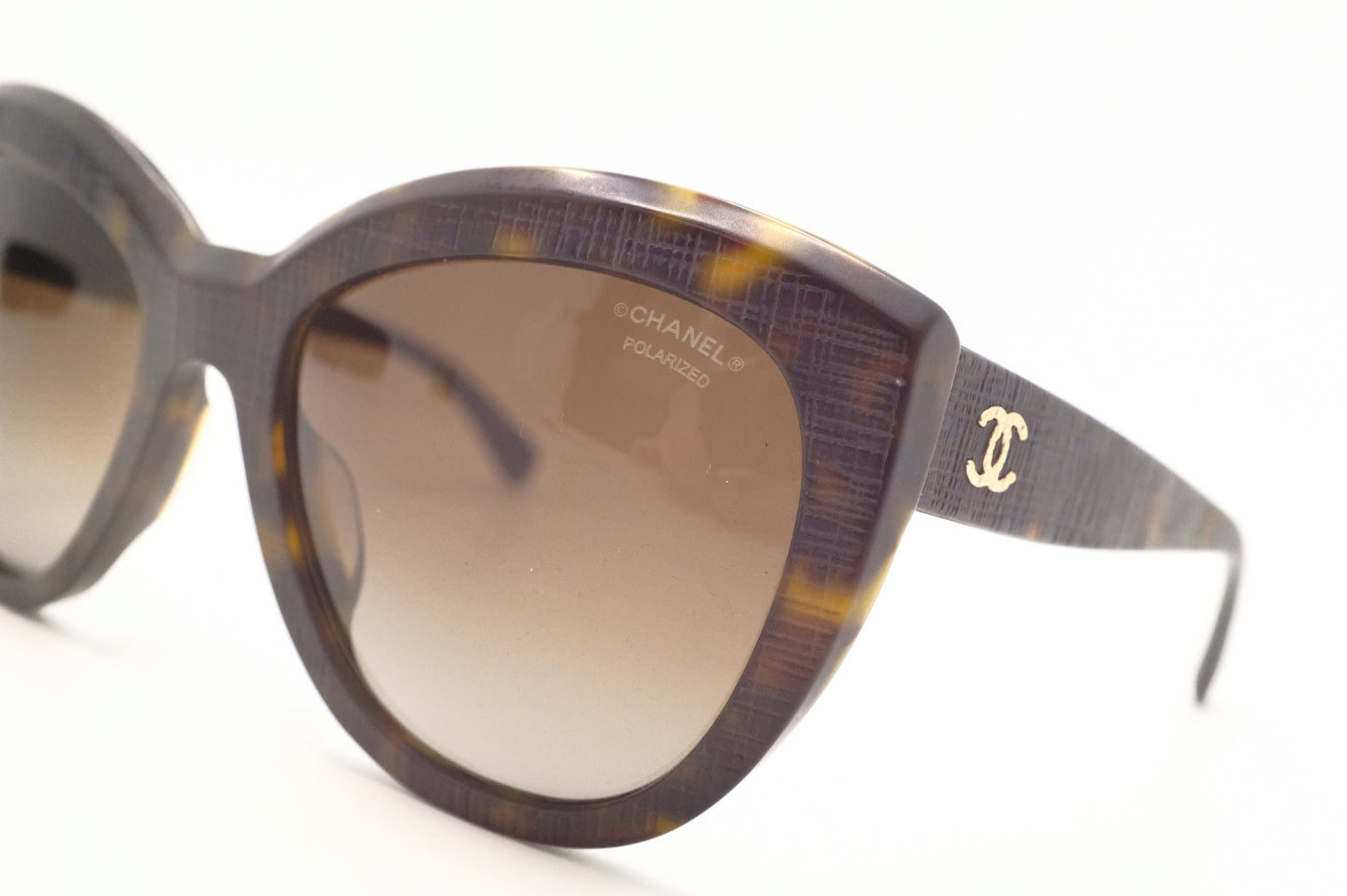 Chanel Sunglasses in Black Tortoise Shell PVC