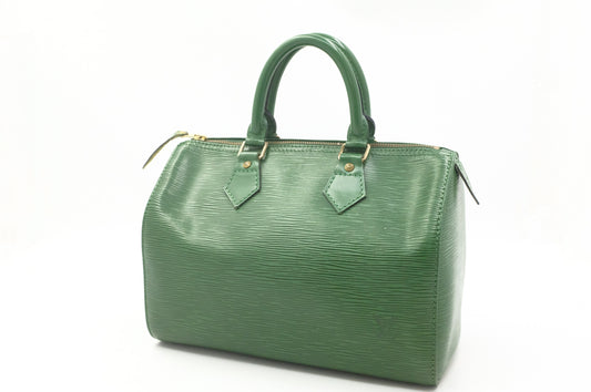 Louis Vuitton Speedy 25 in Green Epi Leather