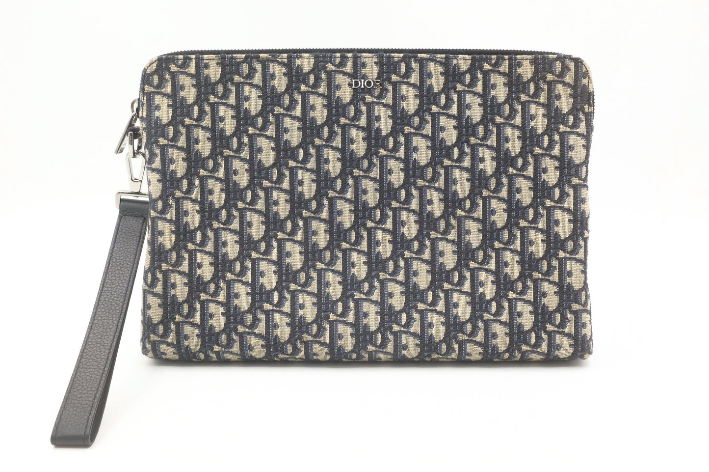 Dior Wrist Pouch in Blue Oblique Canvas
