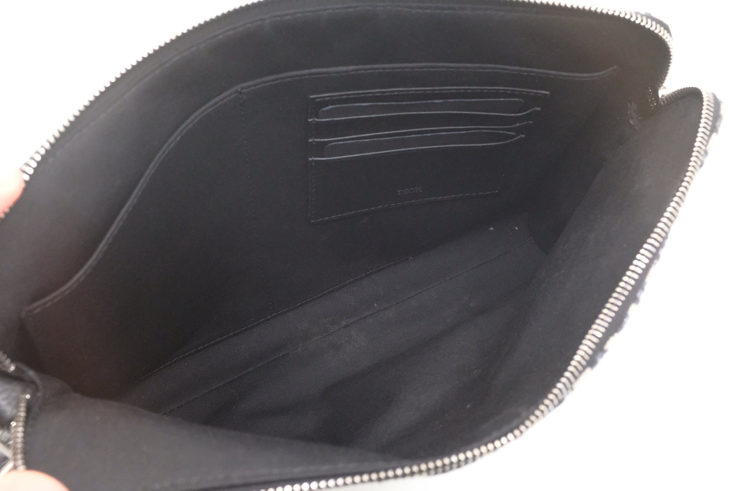 Dior Wrist Pouch in Blue Oblique Canvas