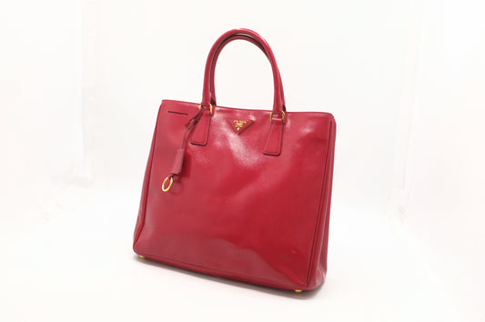 Prada Galleria in Red Saffiano Leather