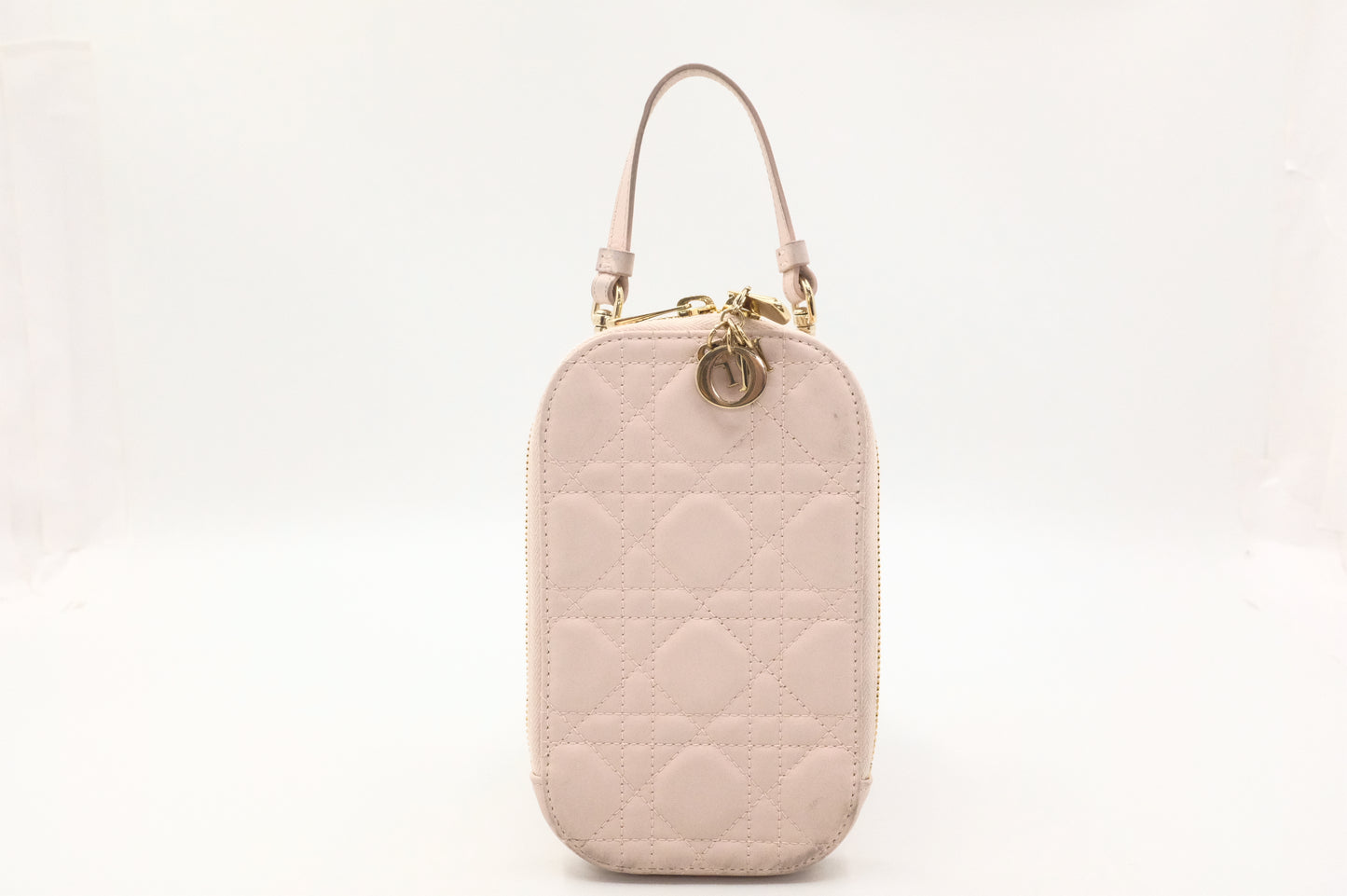 Dior Call in Dior Phone Bag in Cream Cannage Leather