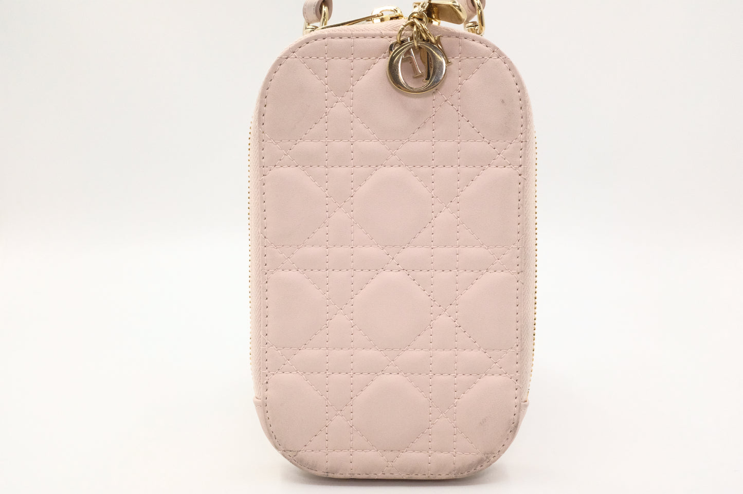 Dior Call in Dior Phone Bag in Cream Cannage Leather