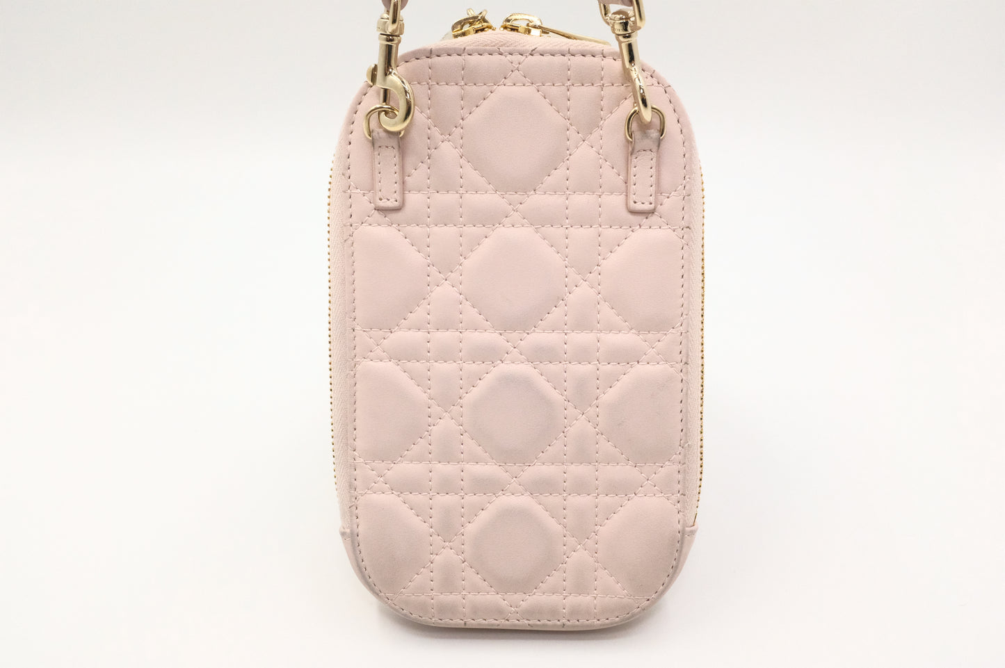Dior Call in Dior Phone Bag in Cream Cannage Leather