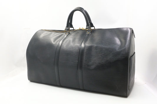 Louis Vuitton Keepall 55 in Black Epi Leather