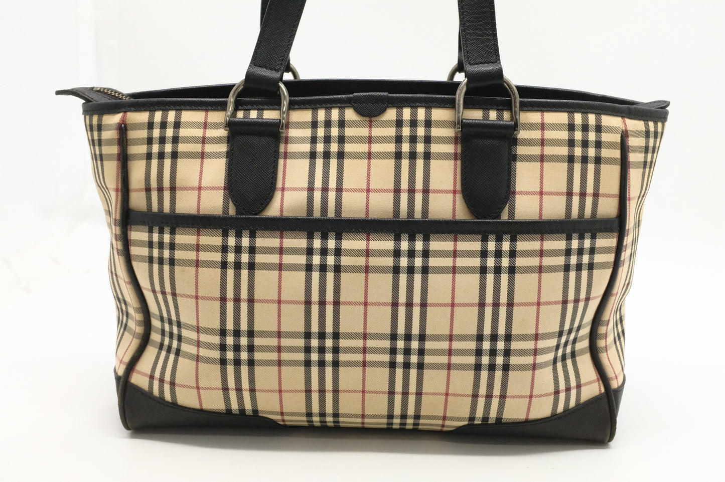 Burberry Shoulder Bag in Beige Check Canvas