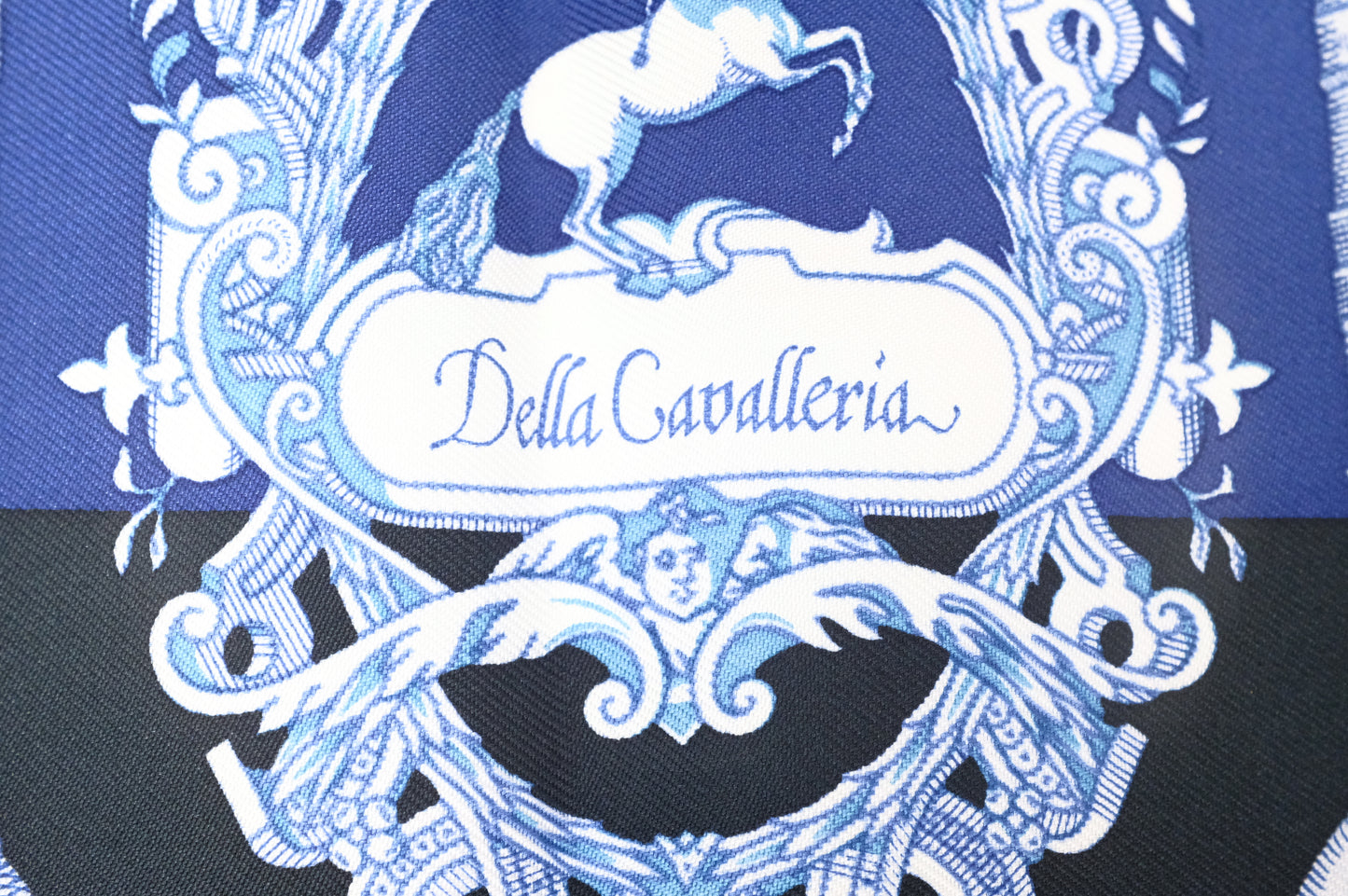 Hermes 'Deva Galleria' Gavroche in Blue Silk