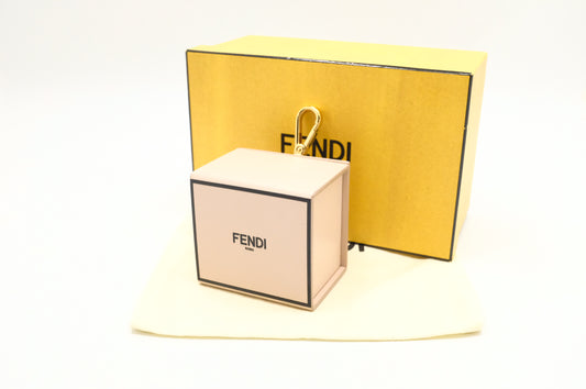 Fendi Box Charm in Light Pink Leather