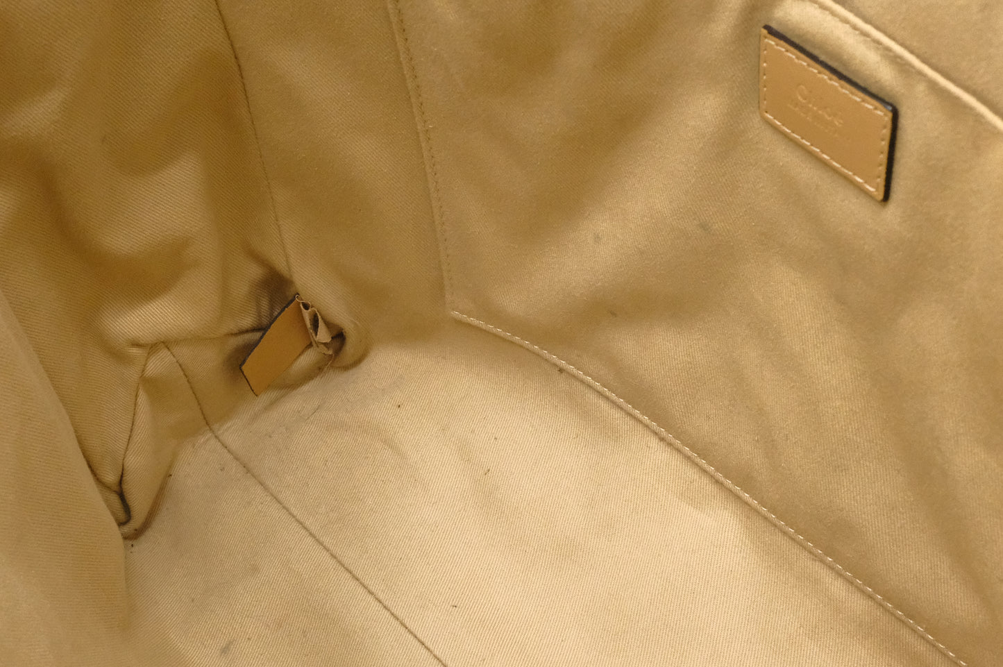 Chloe Woody Medium Tote in Beige Canvas