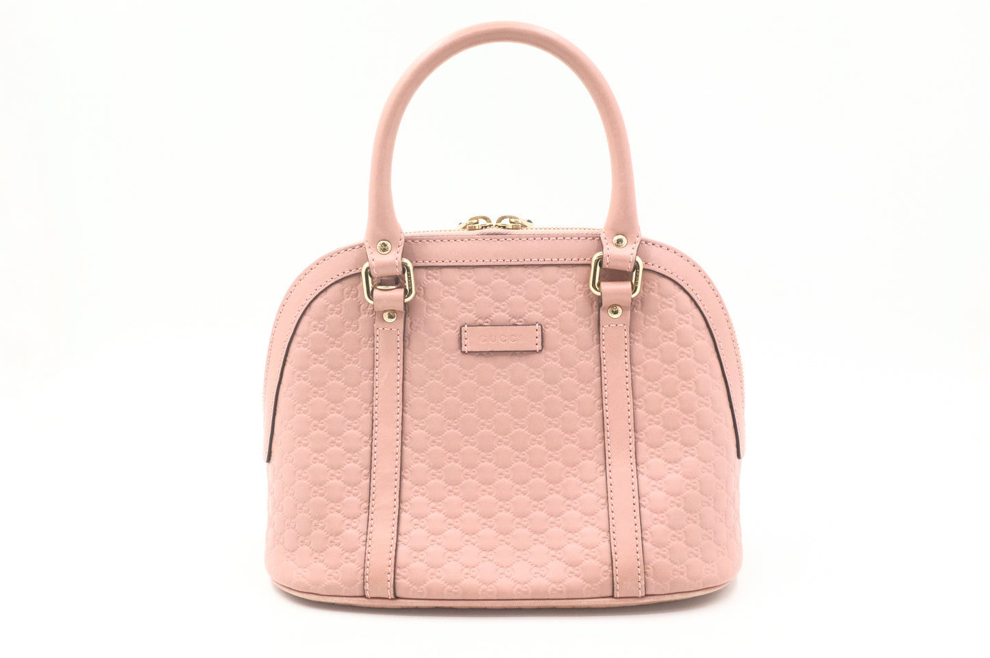 Gucci Mini Dome 2way Bag in Pink Micro Guccissima Leather