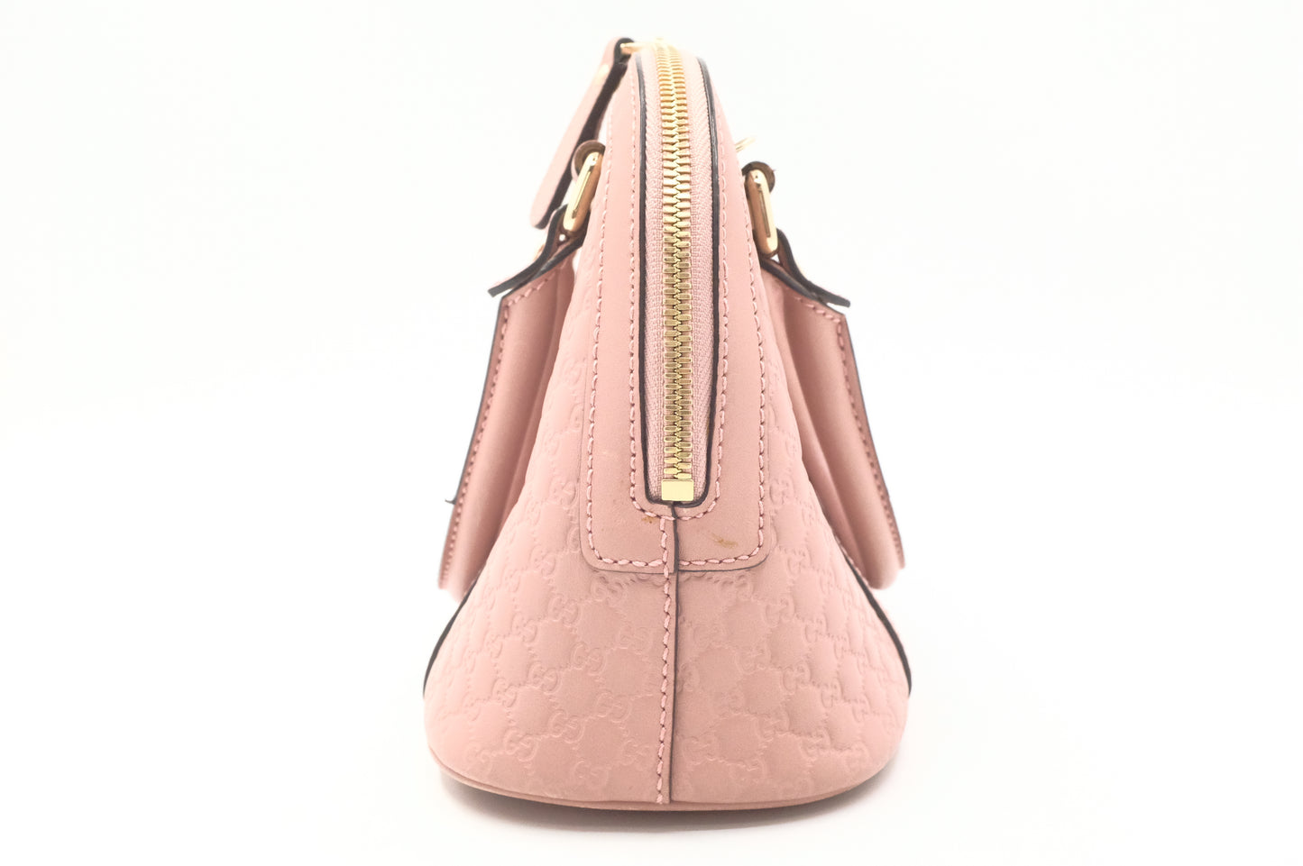 Gucci Mini Dome 2way Bag in Pink Micro Guccissima Leather