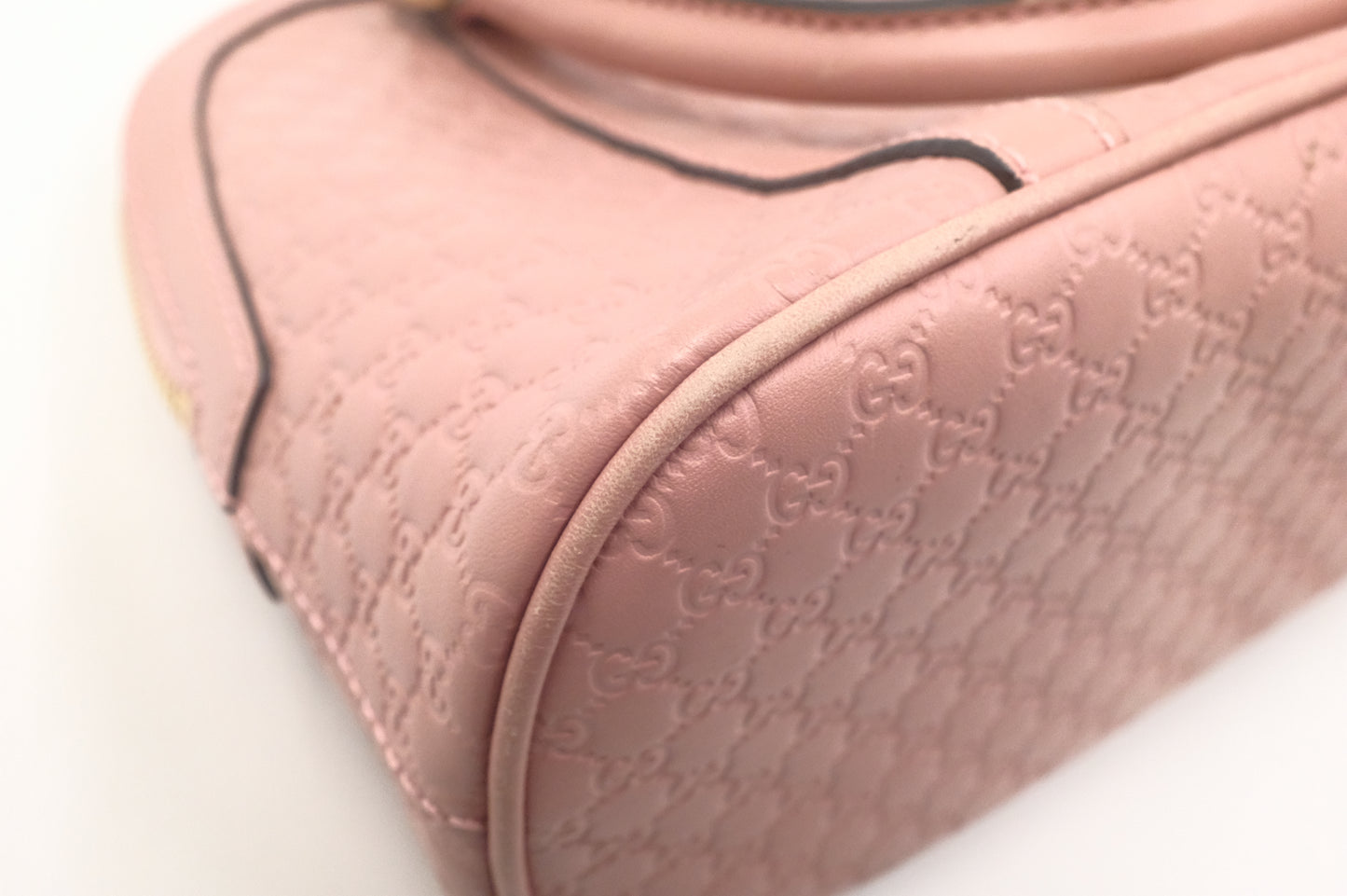 Gucci Mini Dome 2way Bag in Pink Micro Guccissima Leather