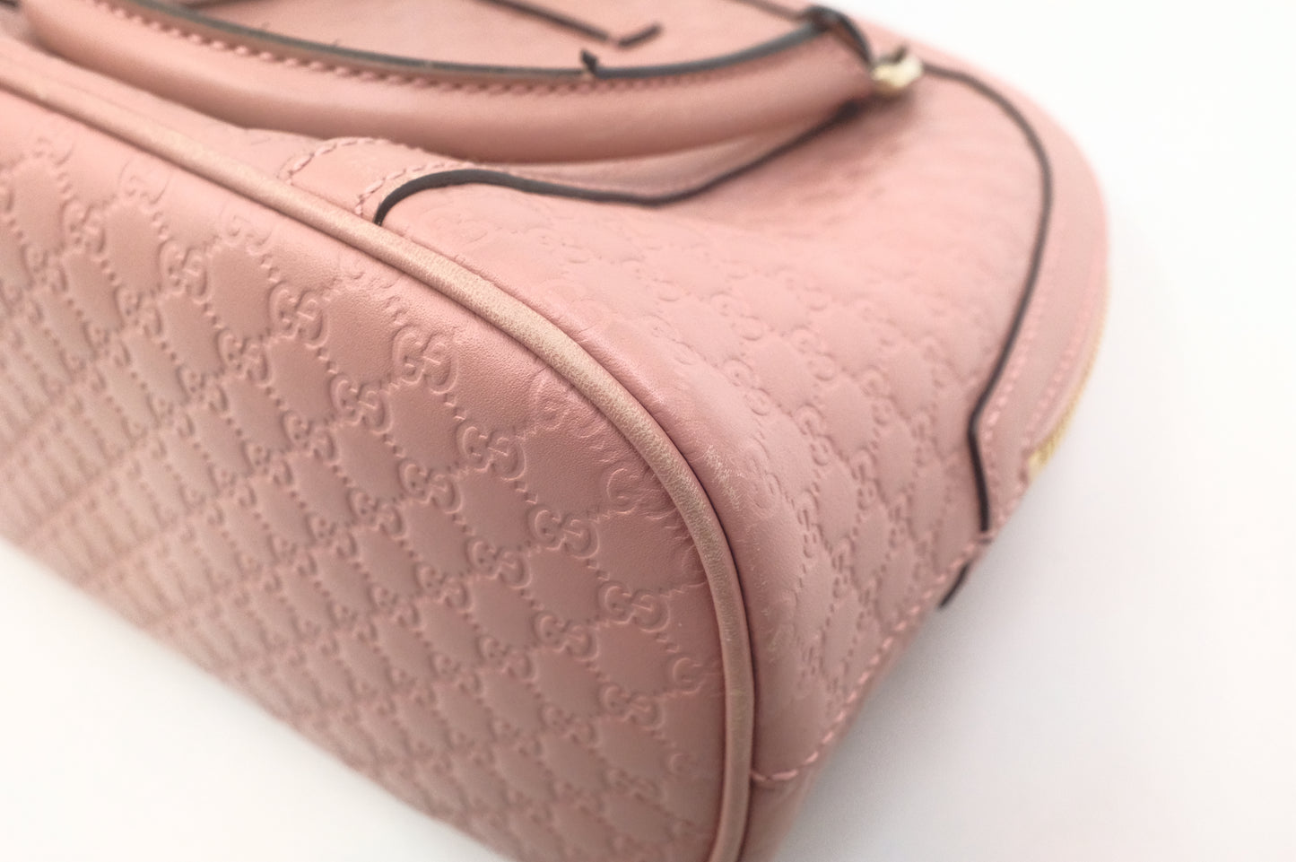 Gucci Mini Dome 2way Bag in Pink Micro Guccissima Leather