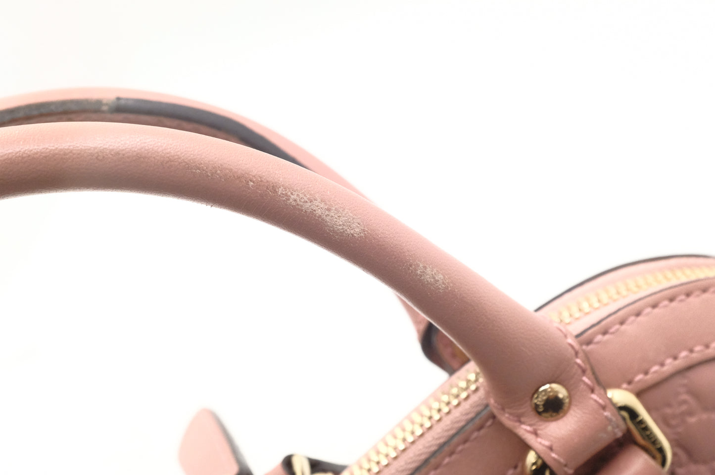 Gucci Mini Dome 2way Bag in Pink Micro Guccissima Leather