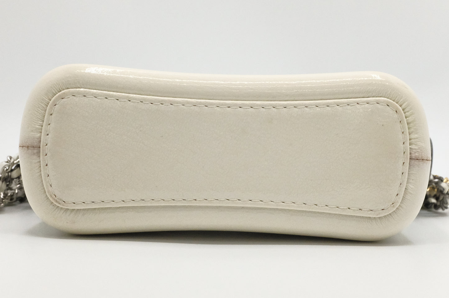 Chanel Small Gabrielle Hobo Bag in White Leather