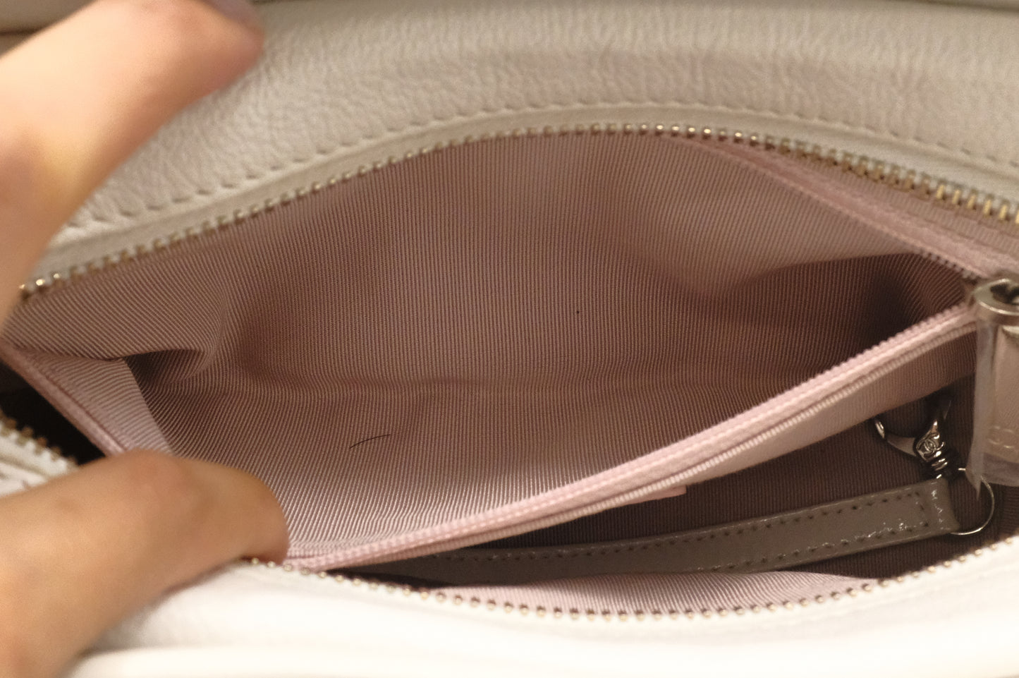 Chanel Small Gabrielle Hobo Bag in White Leather