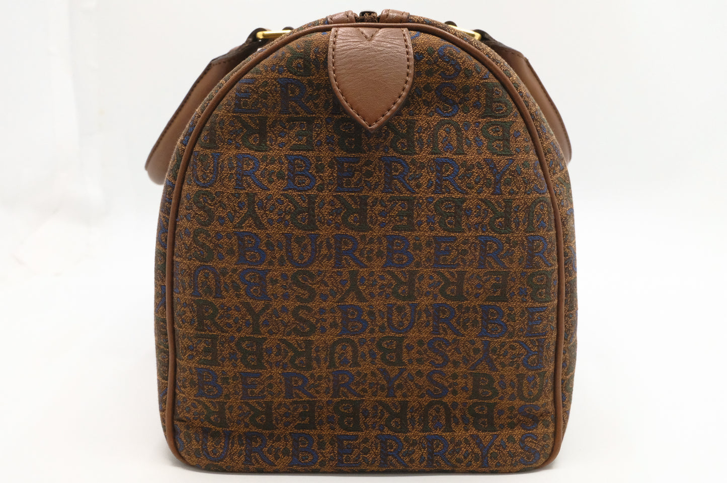 Burberry Boston Bag in Brown Canvas