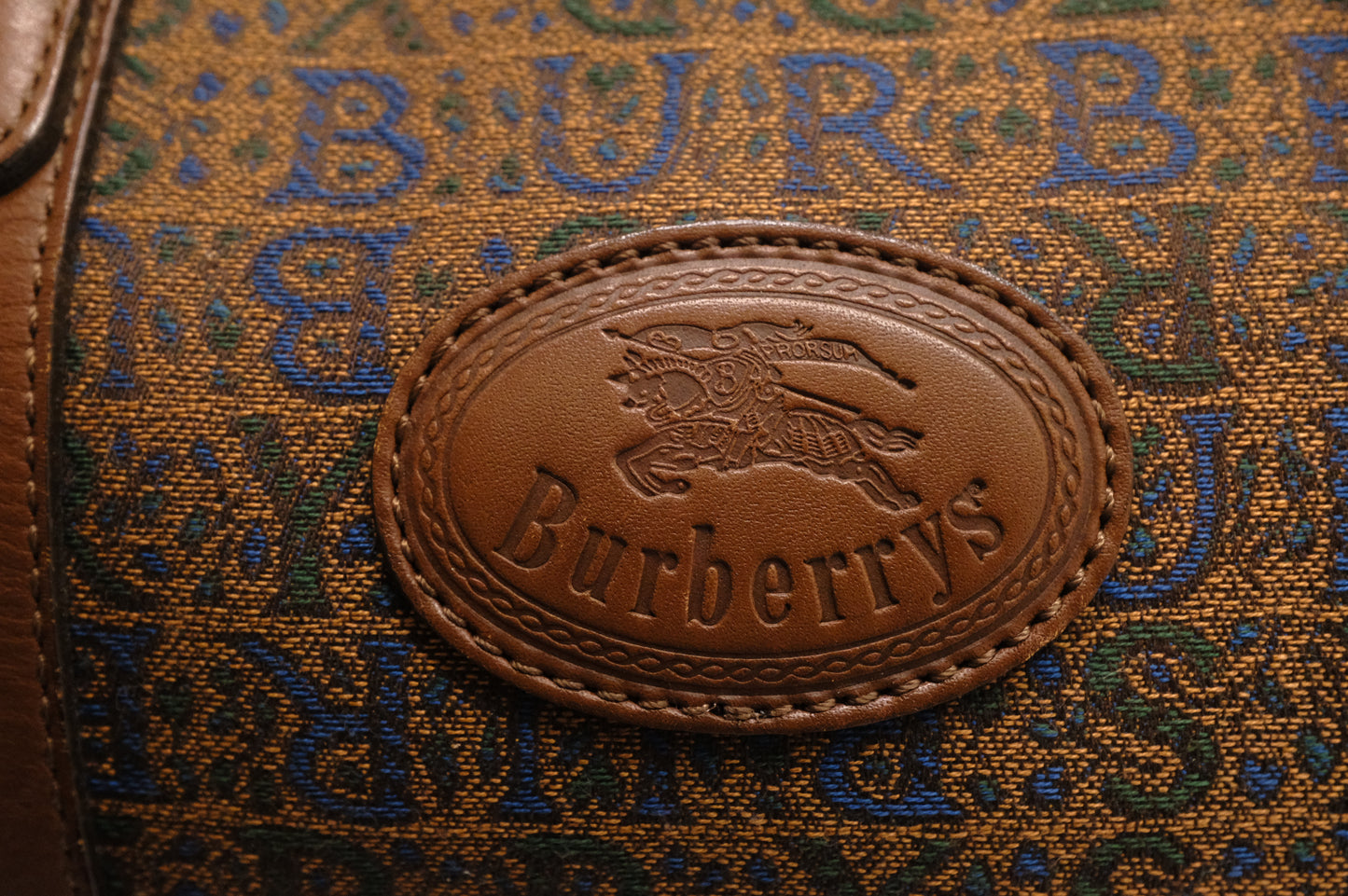 Burberry Boston Bag in Brown Canvas