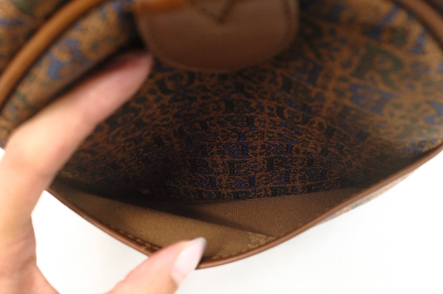 Burberry Boston Bag in Brown Canvas