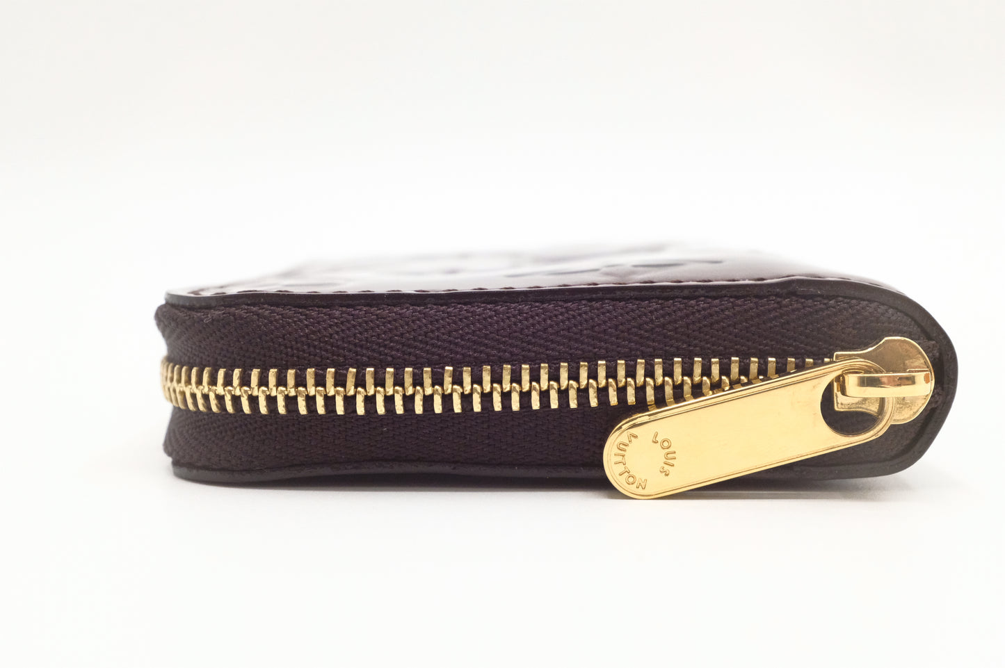 Louis Vuitton Zippy Coin Purse in Amarante Rayures Vernis Leather