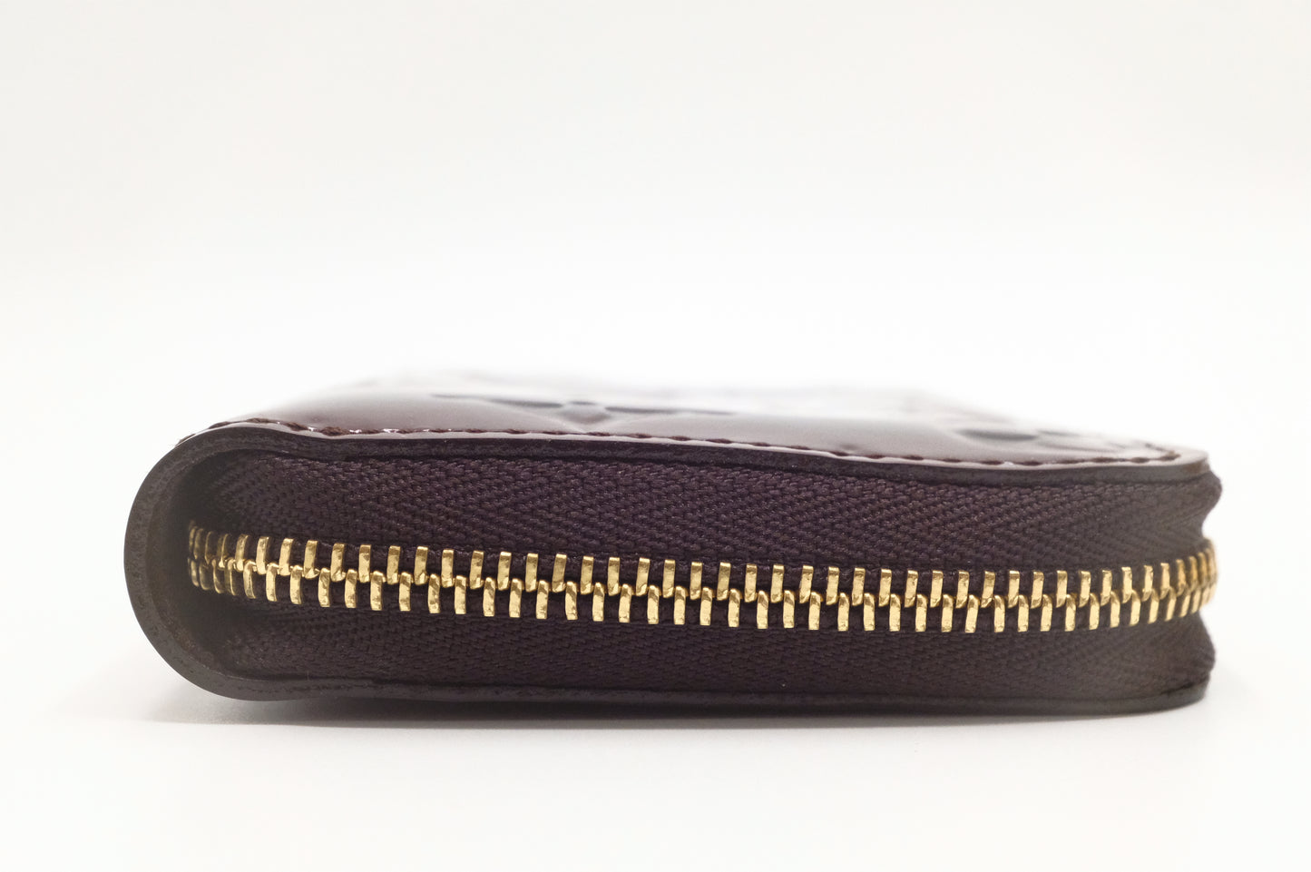 Louis Vuitton Zippy Coin Purse in Amarante Rayures Vernis Leather