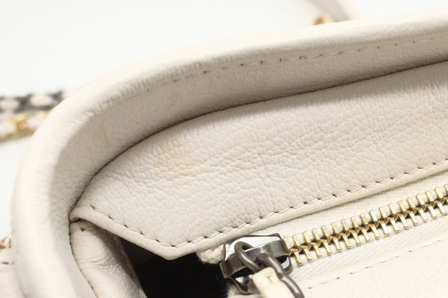 Chanel Small Gabrielle Hobo Bag in White Leather