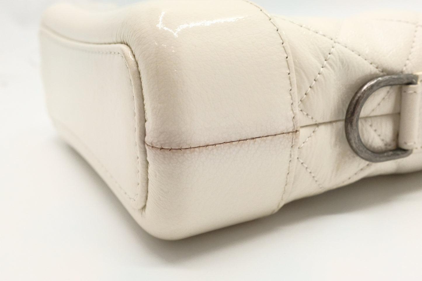 Chanel Small Gabrielle Hobo Bag in White Leather