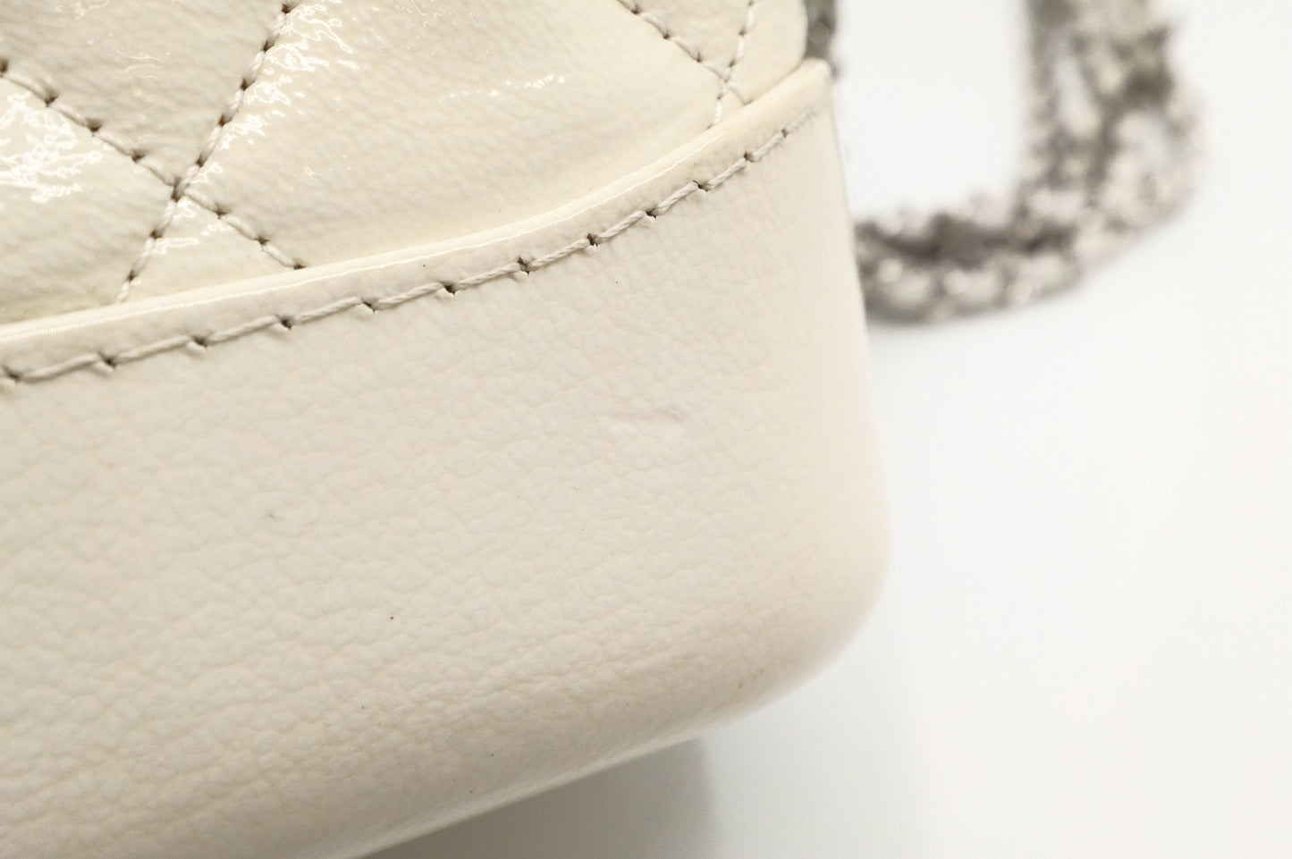Chanel Small Gabrielle Hobo Bag in White Leather